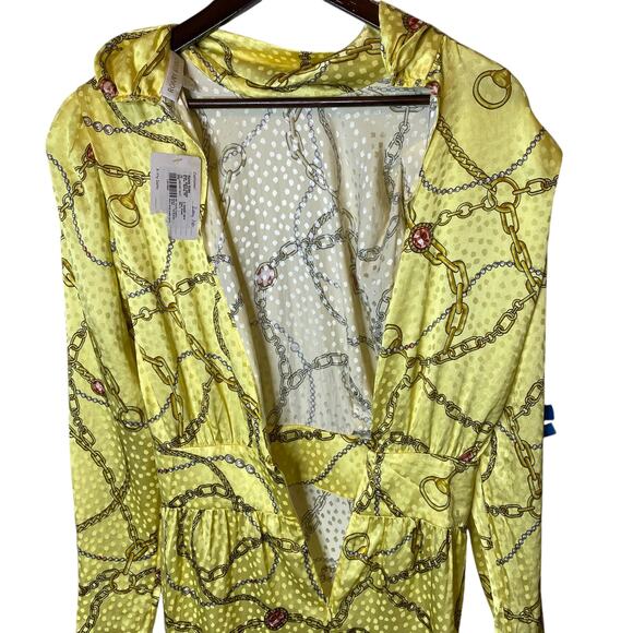 Ronny Kobo Kaira Silk Blend Midi Dress Limelight size Small - Picture 5 of 7